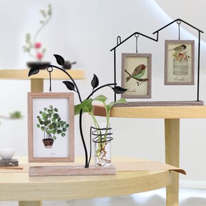 女生相框支架托架摆台照片展示架布置简约影楼床头柜相框架支撑架