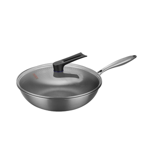 【田老板专享】康尼菲316不锈钢炒锅电磁炉明火可用 (dl)