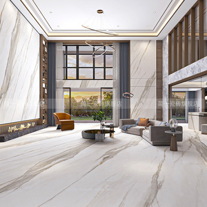 gani简一瓷砖卡拉拉金900*2700电视机背景墙沙发墙砖背景墙