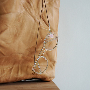 misksola复古手工眼镜牛皮绳挂脖太阳墨镜近视通用防滑挂绳链原创