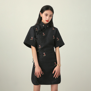 素笺2022春季新款女装中式国潮改良旗袍连衣裙裙子中国风2e1o455