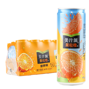 可口可乐美汁源果粒橙310ml*12罐 橙汁味饮料夏日果汁饮品