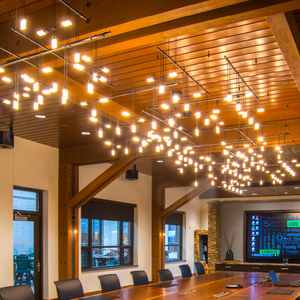 现代别墅客厅吊灯复式楼餐厅会议室洽谈区办公室灯具定制工程吊灯