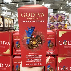 现货加拿大Godiva歌帝梵榛子黑巧克力牛奶夹心443g混合味红色礼盒