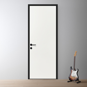 现代简约极简北欧实木复合木门卧室房门室内烤漆实木门家用套装门