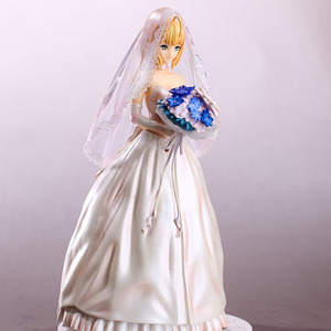 f产优质 fate/国go 十周年saber婚纱 皇家礼p服 动漫 手办模型摆