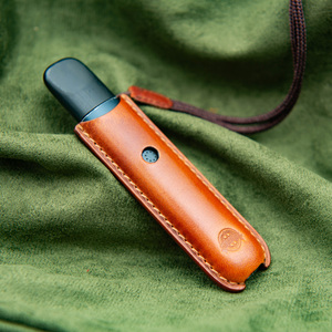 适用于relx悦刻无限4代电子烟通用皮套保护套挂脖收纳盒植鞣牛皮