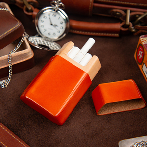 oneleather 一皮 烟盒男便携式真皮手工制作薄款高端牛皮高级定制