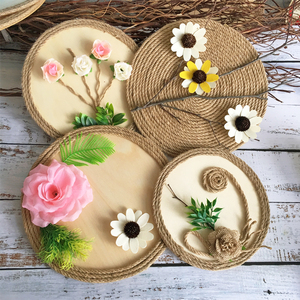 创意麻绳圆盘复古手工diy材料幼儿园学校环创墙面壁饰装饰布置