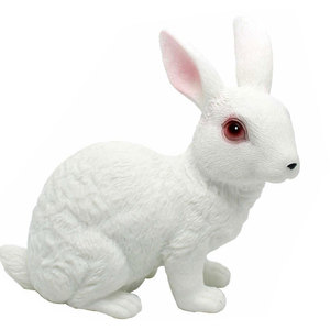 小白兔玩具软胶充棉大号兔子模型仿真动物塑胶公仔家畜牧场儿童