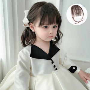 儿童假刘海女自然隐形空气刘海超薄可爱女童前额补发际线假发贴片