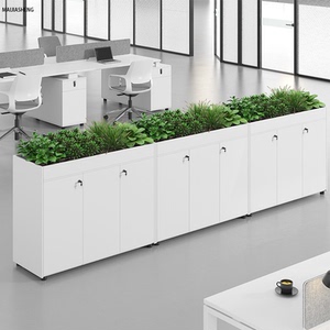 办公柜文件柜隔断花槽资料收纳杂物柜落地式办公室柜子矮柜储藏柜