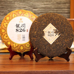 龙润茶2017年826熟茶357g云南普洱茶饼茶叶 七子饼茶收藏送礼