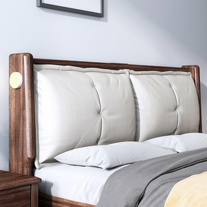 2200软包科技布2米x2米大床200×220实木现代简约龙皓家具2000