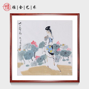 名家字画国画仕女图谢志高手绘古代人物画中式客厅书房卧室装饰画