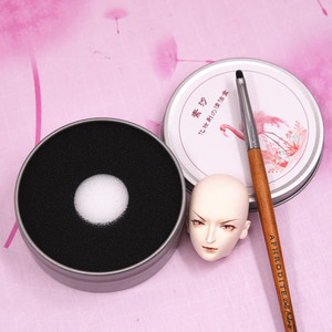 OB11娃头化妆刷笔擦 刷子干洗盒 清洗神器工具清洁板色粉眼影笔刷