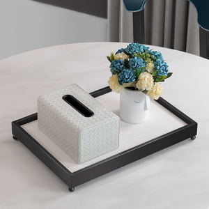 托盘长方形轻奢高档家用客厅茶几桌面创意收纳摆件装饰品简约现代