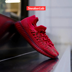 阿迪达斯adidas yeezy椰子350v2 cmpct 石板红休闲跑步鞋gw6945