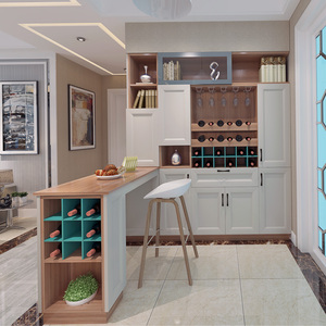 欧铂丽餐边柜定制酒柜隔断柜整墙定做客餐厅空间实用储物柜