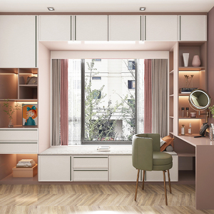 欧式阳台收纳置物柜家用储物柜大容量杂物地柜鞋柜防晒飘窗柜定制370