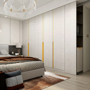 官方 欧铂丽全屋定制衣柜家用卧室平开门开放柜组合整体衣柜定制