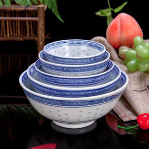 景德镇老式陶瓷碗中式家用吃饭碗复古瓷碗面碗汤碗瓷青花瓷餐具碗