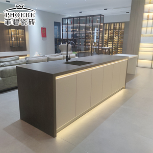 岩板中岛台餐桌一体定制吧台成品极简倒台柜小户型开放式厨房导台