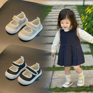 女宝宝帆布鞋春夏婴儿软底学步鞋男0一1-2岁婴幼儿鞋子方口布鞋