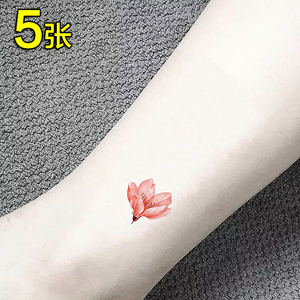 草本果汁贴花朵 纹身半永久花臂防水持久女文身贴纸男图案tb