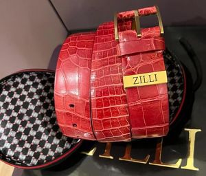 恩卡卡卡卡淘宝zilli牛皮皮带真皮腰带男士百搭法国奢饰品皮带纯色