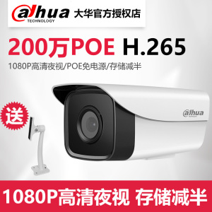 大华网络摄像机POE高清夜视监控器300万P30室外1080P数字DH-P20A1