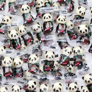 熊猫麦丽素夹心巧克力豆糖果散称年货网红创意独立包装儿童小零食