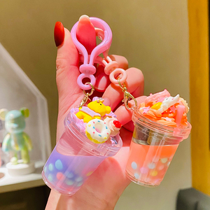 创意diy女孩手工制作玩具奶油胶入油儿童卡通网红书包挂件小玩具