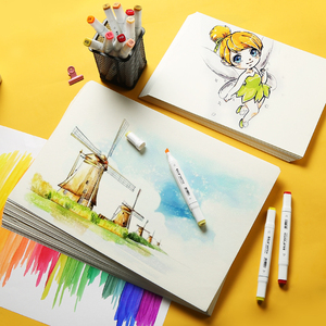 素描儿童马克笔套装小报绘画幼儿美术16k纸空白纸图画肯特纸4人付款