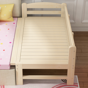 实木儿童拼接床加宽加长床边小孩床宝宝婴儿床单双人松木床可定做