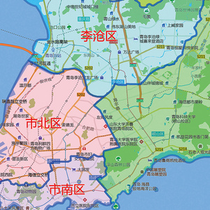青岛地图高清办公室