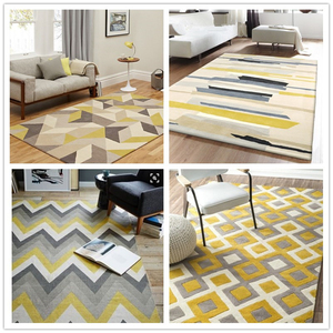 北欧风格几何图案地毯客厅欧式现代沙发茶几卧室床边长方形可定制