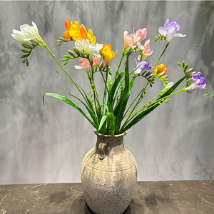 仿真香雪兰假花火星花兰花室内插花摆件客厅家居装饰婚庆小苍兰