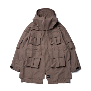 中国台湾设计师品牌 wisdom 拉链多口袋连帽立领短大衣外套青年