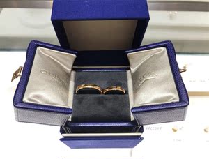 正品chaumet/尚美高圆圆 plume对戒080301婚戒玫瑰金铂金戒指代购