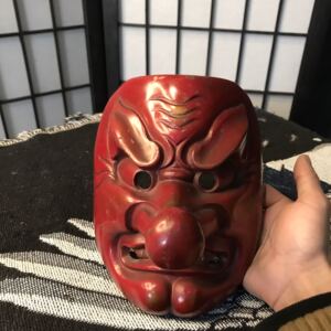 铁制天狗面具纹身刺青摆件日本回流