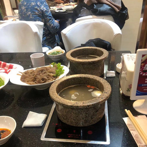 内蒙中华麦饭石火锅家用奈曼旗原石头锅电磁炉专用锅养生锅单人锅