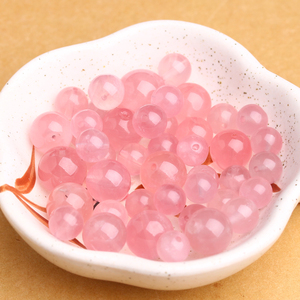 收藏级天然粉晶散珠马达加斯加马粉果冻糖果粉diy水晶手工配件