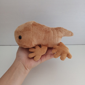 日本尾单仿真动物蜥蜴公仔毛绒玩具玩偶布偶 有颗粒 趴姿