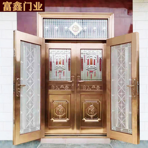 304不锈钢大门双开门乡村家用入户白钢进户防盗门农村自建房大门