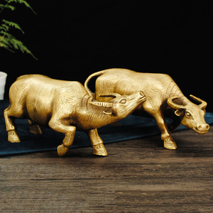 香蕉个不呐呐鑫淘宝纯铜牛拉元宝车聚宝盆招财牛牛拉金箱摆件客厅