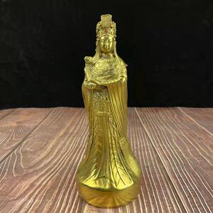 纯铜妈祖佛像摆件天后圣母铜像海神妈祖娘娘神像祈福家用供养摆件