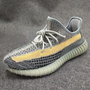正品毒yeezy椰子350水洗丹宁v2真爆米花新灰蓝男女休闲运动跑步鞋