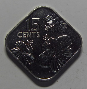 2018年.15分正方形镍币.巴哈马硬币