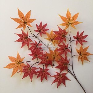 仿真梧桐树叶法桐叶工程装饰插花假树枝树叶红枫叶橱窗绿植草坪